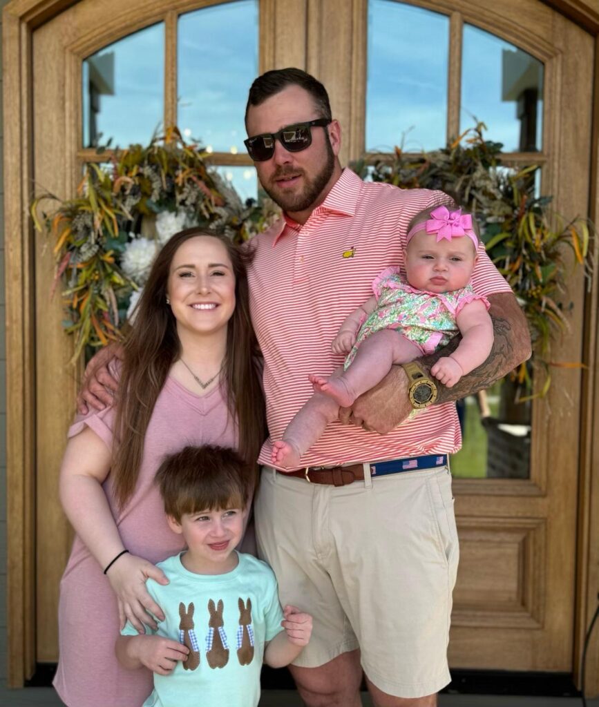 David Harkins, owner of Fast Cash Pro Homebuyers, with his family at their Augusta-area home.